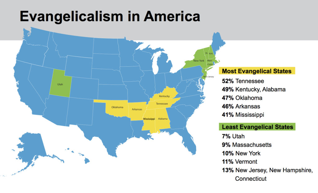 The Most (and Least) Evangelical States - Lifeway Research